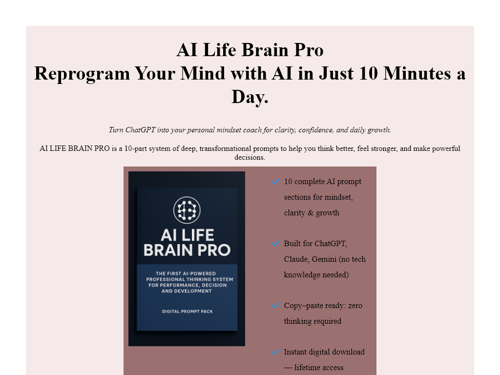 AI LIFE BRAIN PRO REVIEW – WHAT I FOUND MOST HELPFUL DURING USE?